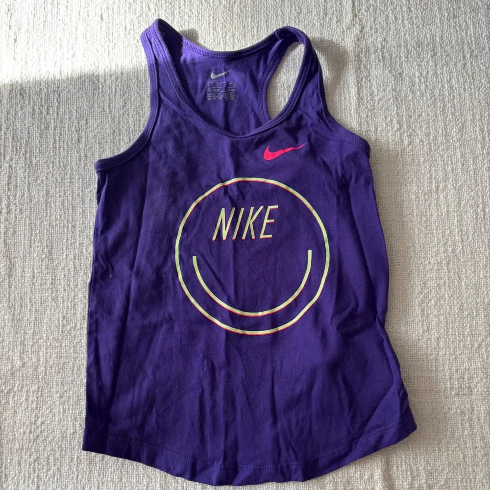 Nike Girls 4 Piece Activewear Lot Size 6 5-6 YRS Tanks and Shorts Pink Purple